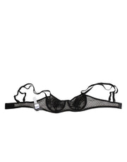 Dolce & Gabbana Black Floral Underwired Balconette Bra Underwear