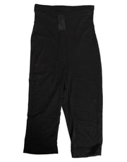 Dolce & Gabbana Black High Waist Tight Midi Trouser Underwear