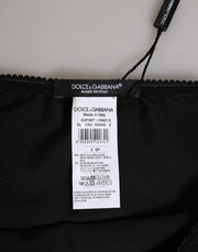 Dolce & Gabbana Black Silk Stretch High Waist Panty Underwear