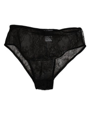 Dolce & Gabbana Black Nylon Stretch High Waist Panty Underwear