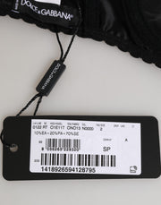 Dolce & Gabbana Black Silk Underwired Balconette Bra Underwear