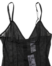 Dolce & Gabbana Black Nylon Stretch Bodysuit Lingerie Underwear