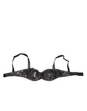Dolce & Gabbana Black Acetate Stretch Balconette Bra Underwear
