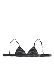 Dolce & Gabbana Black Silk Satin Triangle Soft Cup Underwear