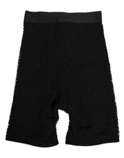 Dolce & Gabbana Black Cotton Logo Shorts Midi Trouser Underwear