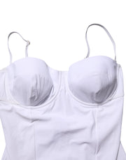 Dolce & Gabbana White Padded Balconette One Piece Swimwear