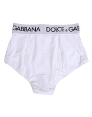 Dolce & Gabbana White Nylon Logo Waistband Panty Underwear