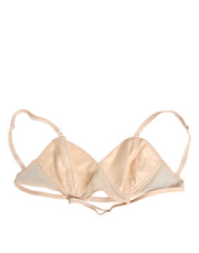Dolce & Gabbana Beige Nylon Triangle Soft Cup Brassiere Underwear