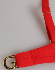 Dolce & Gabbana Red Nylon Swimsuit 2 Piece Top Bottom Swimwear