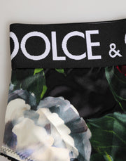 Dolce & Gabbana Black Floral Print High Waist Panty  Underwear