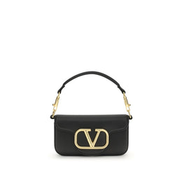 Valentino Garavani Black Calf Leather Bos Taurus Shoulder Bag