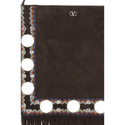 Valentino Garavani Brown Calf Leather Bos Taurus Shoulder Bag