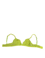 Dolce & Gabbana Yellow Green Nylon Soft Cup Brassiere  Underwear