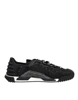 Dolce & Gabbana Black Logo Lace Low Top NS1 Sneaker Shoes