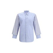 Comme Des Garçons Light Blue Cotton Pattern Shirt