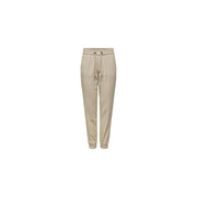Only Beige Viscose Casual Pants