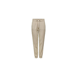 Only Beige Viscose Casual Pants
