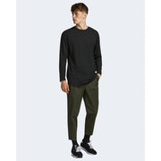 Jack Jones Black Cotton Long Sleeve T-Shirt