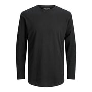 Jack Jones Black Cotton Long Sleeve T-Shirt