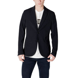Armani Exchange Black Cotton Blazer