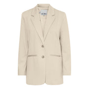 ICHI Beige Recycled Polyester Blazer