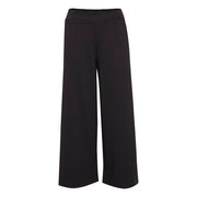 ICHI Black Recycled Polyester Flared Pants