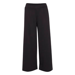 ICHI Black Recycled Polyester Flared Pants