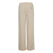 ICHI Beige Recycled Polyurethane Casual Pants