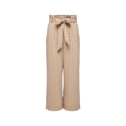 Only Beige Viscose Casual Pants