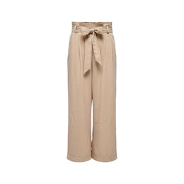 Only Beige Viscose Casual Pants