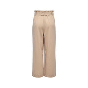 Only Beige Viscose Casual Pants