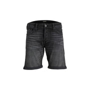 Jack Jones Black Cotton Bermuda Shorts