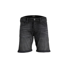 Jack Jones Black Cotton Bermuda Shorts
