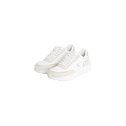 Calvin Klein Jeans Cream Leather Athletic Sneakers