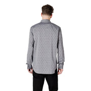 Guess Gray Cotton Pattern Shirt