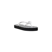Armani Exchange Black And White Rubber Flip-Flop Sandals