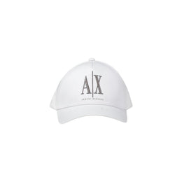 Armani Exchange White Cotton Cap (Baseball Hat)