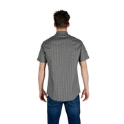Armani Exchange Black Cotton Shortsleeve Shirt