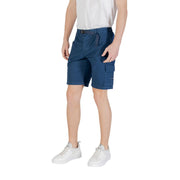 Hugo Boss Blue Cotton Bermuda Shorts