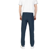 Hugo Boss Blue Polyester Skinny Pants