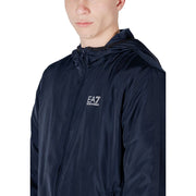 EA7 Emporio Armani Blue Polyester Shell Jacket