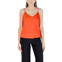 Vero Moda Red Viscose Tank Tops