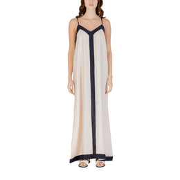 Vero Moda Beige Nylon Long Dress