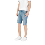 Jeckerson Light Blue Cotton Bermuda Shorts