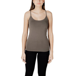 Morgan De Toi Green Cotton Tank Tops