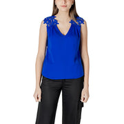 Morgan De Toi Blue Polyester Tank Tops