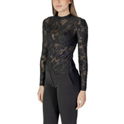 Morgan De Toi Black Polyester Long Sleeve T-Shirt