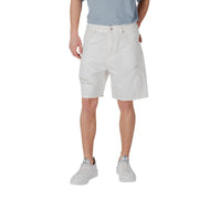 Gianni Lupo White Cotton Bermuda Shorts