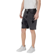 Gianni Lupo Black Cotton Bermuda Shorts