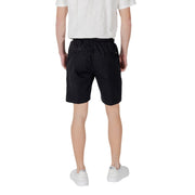 Gianni Lupo Black Cotton Bermuda Shorts